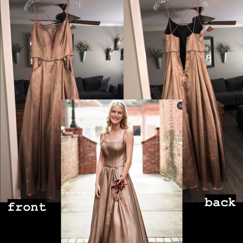 gold prom dress